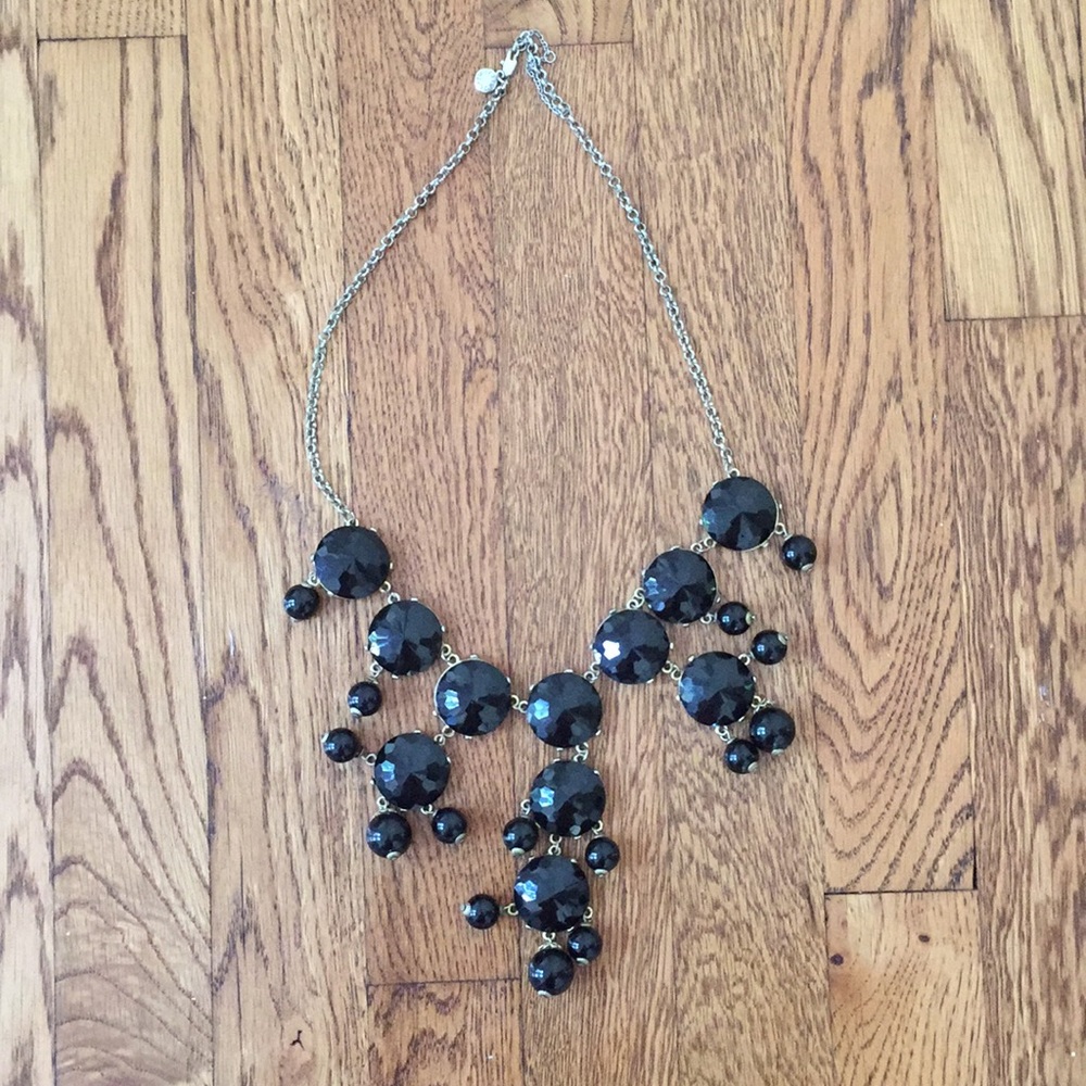 J.Crew black Bauble statement necklace
